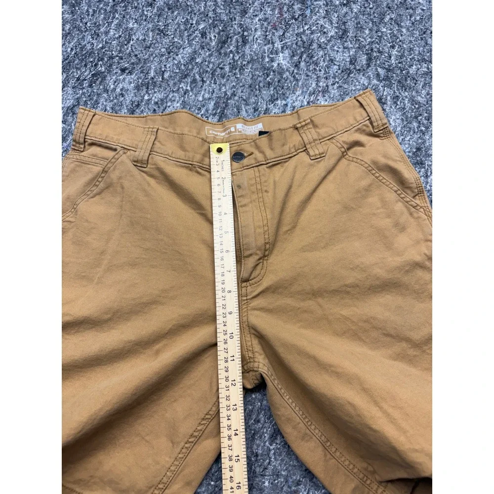 Carhartt Rugged Flex Relaxed Fit Canvas Work Shorts Tan Mens 36 102514-918